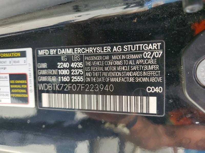 2007 Mercedes-Benz Clk 550