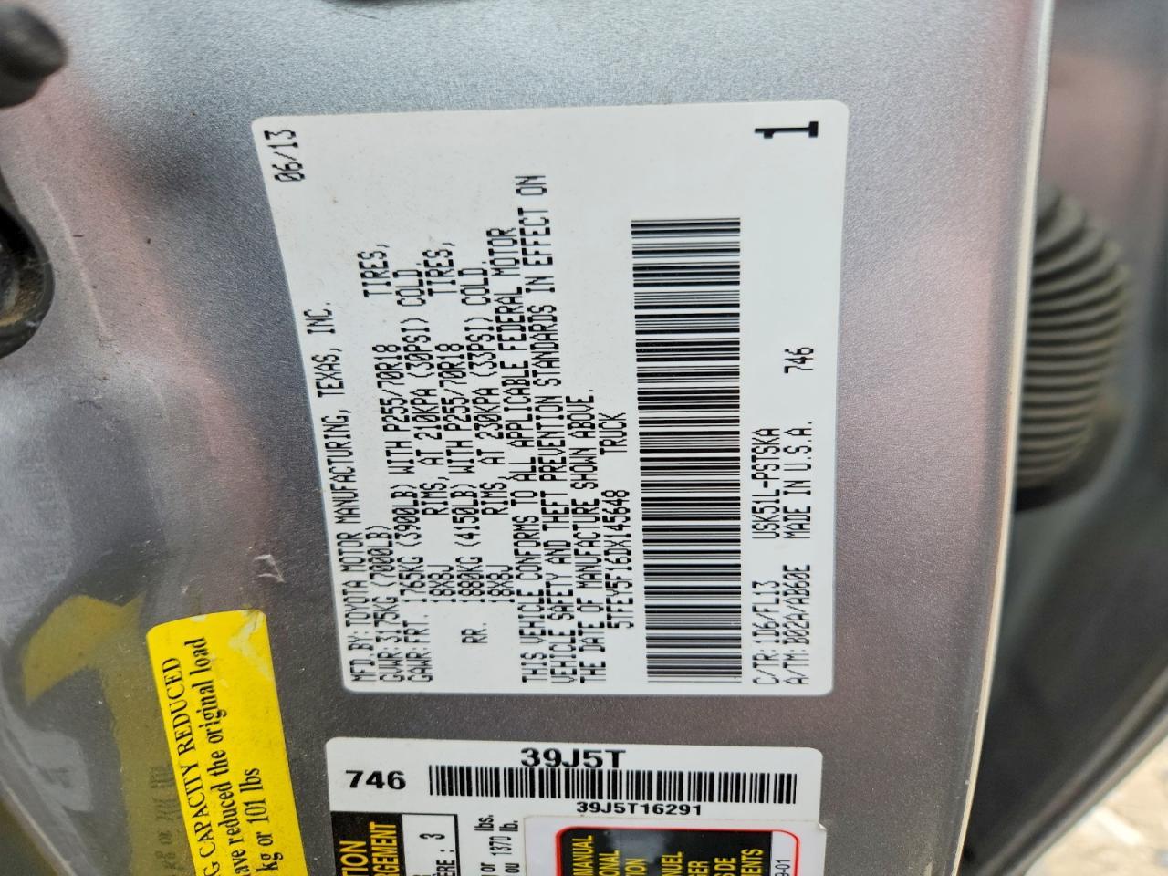 2013 Toyota Tundra Grade