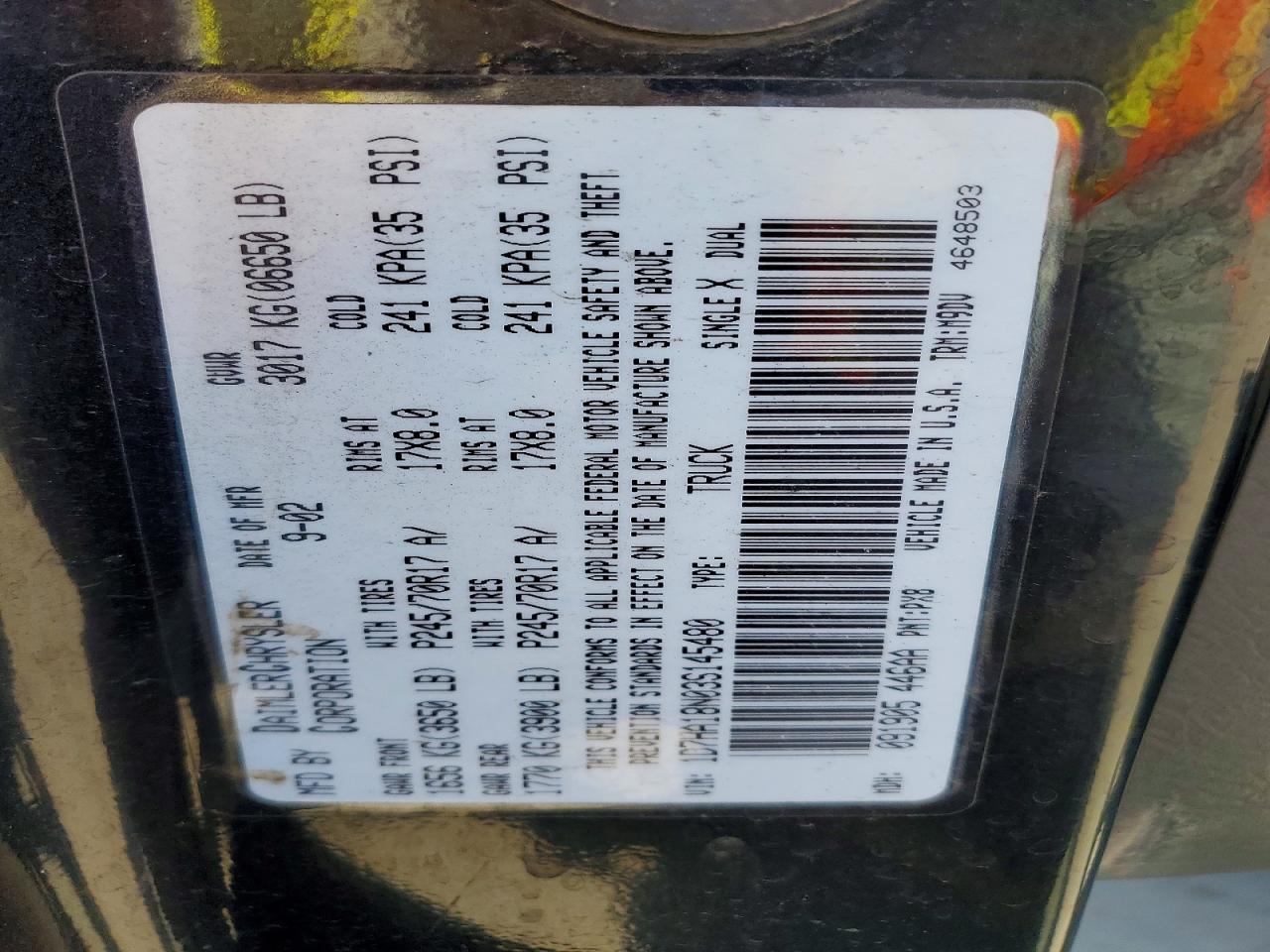 2003 Dodge RAM 1500 ST