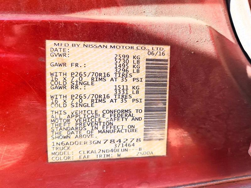 2016 Nissan Frontier SV