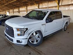 Ford salvage cars for sale: 2016 Ford F150 Supercrew