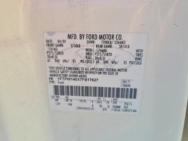 2007 Ford F150 Supercrew