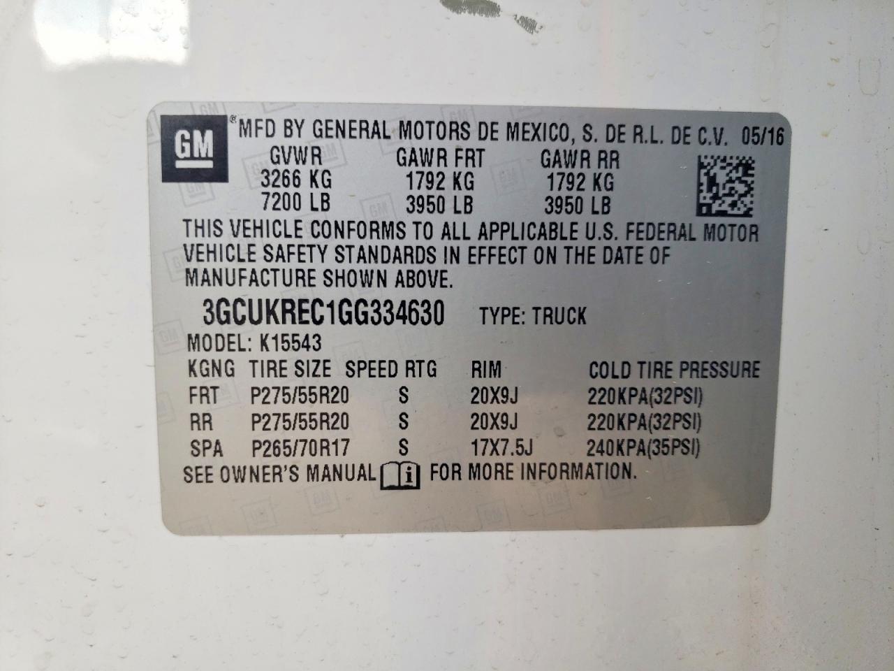 2016 Chevrolet Silverado K1500 LT
