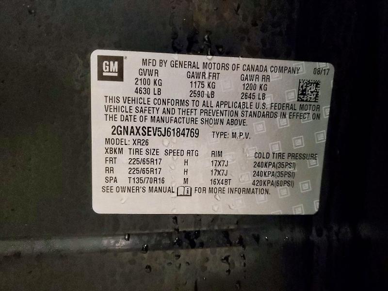 2018 Chevrolet Equinox lt