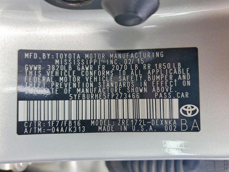 2015 Toyota Corolla le