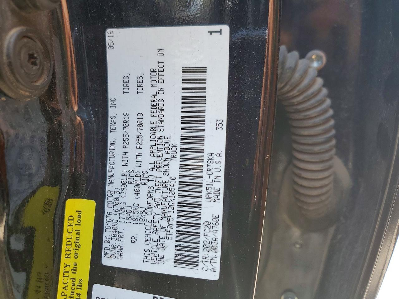 2016 Toyota Tundra SR5
