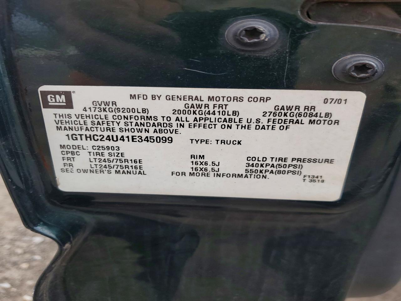 2001 GMC Sierra C2500 Heavy Duty