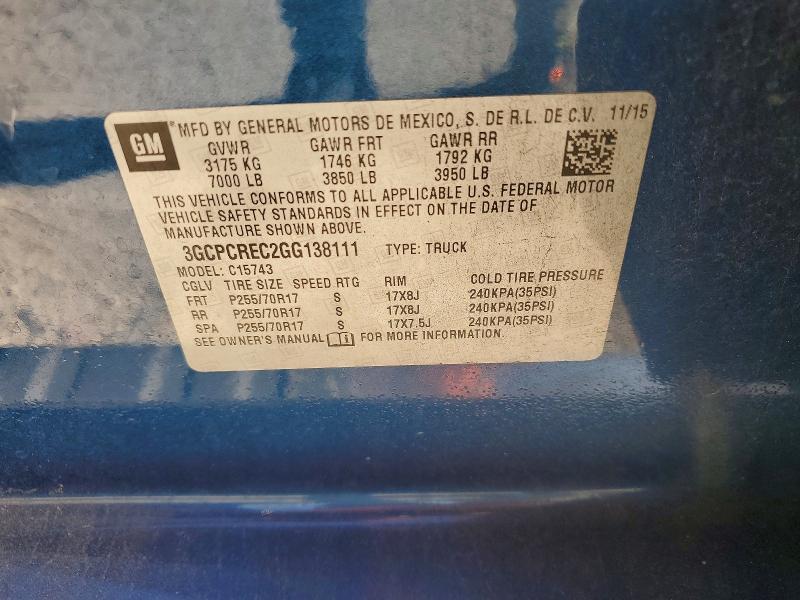 2016 Chevrolet Silverado C1500 LT