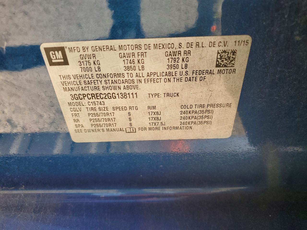 2016 Chevrolet Silverado C1500 LT