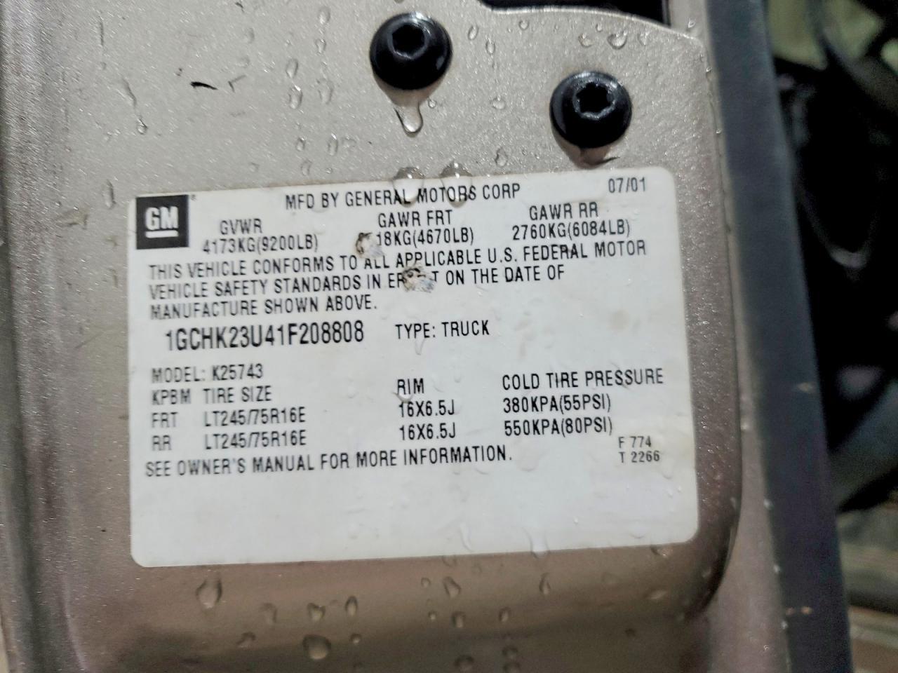 2001 Chevrolet Silverado K2500 Heavy Duty