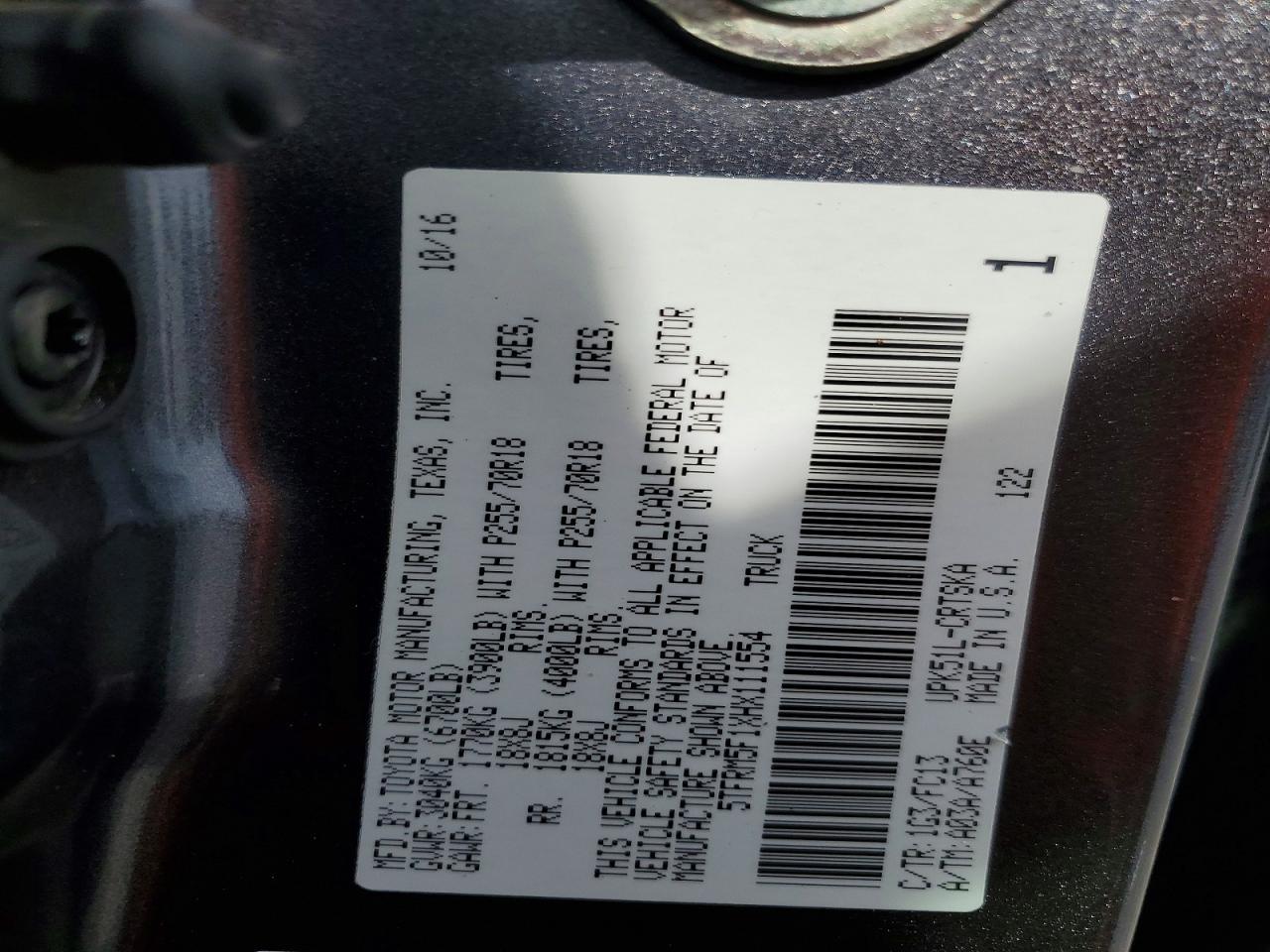 2017 Toyota Tundra SR5