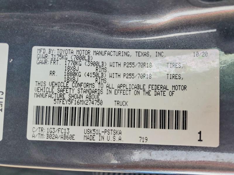 2021 Toyota Tundra Crewmax SR5