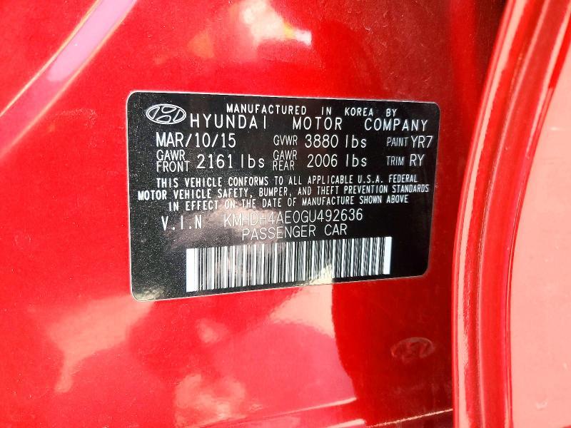 2016 Hyundai Elantra Value Edition