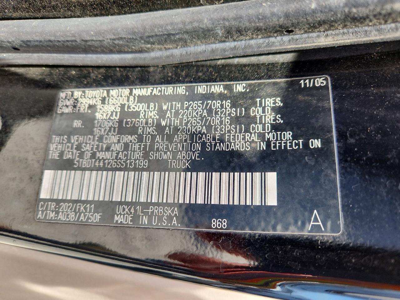 2006 Toyota Tundra SR5