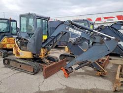 Salvage trucks for sale at Woodhaven, MI auction: 2012 John Deere 35D Mini Excavator