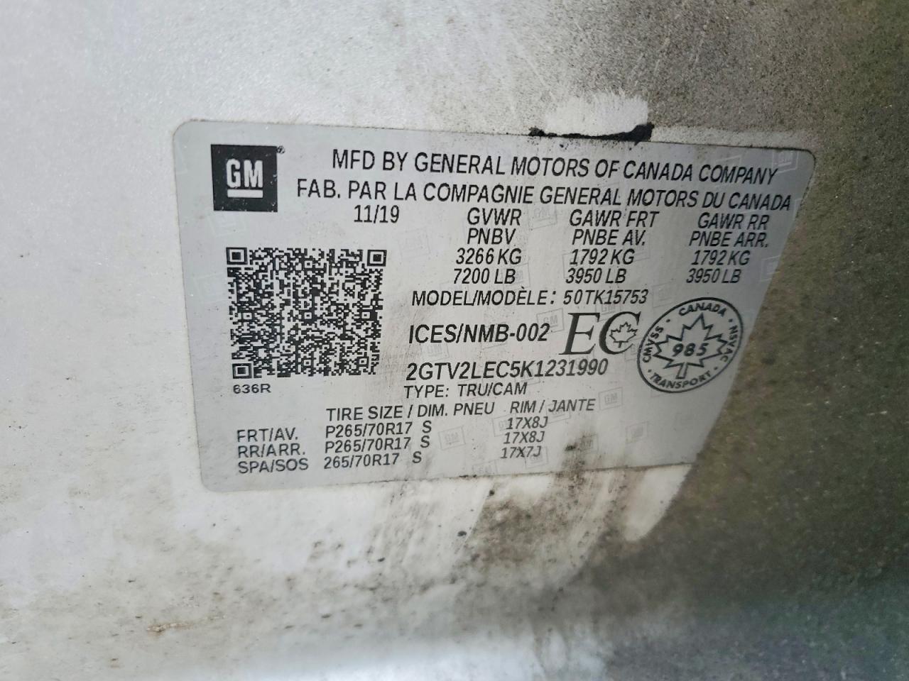 2019 GMC Sierra Limited K1500