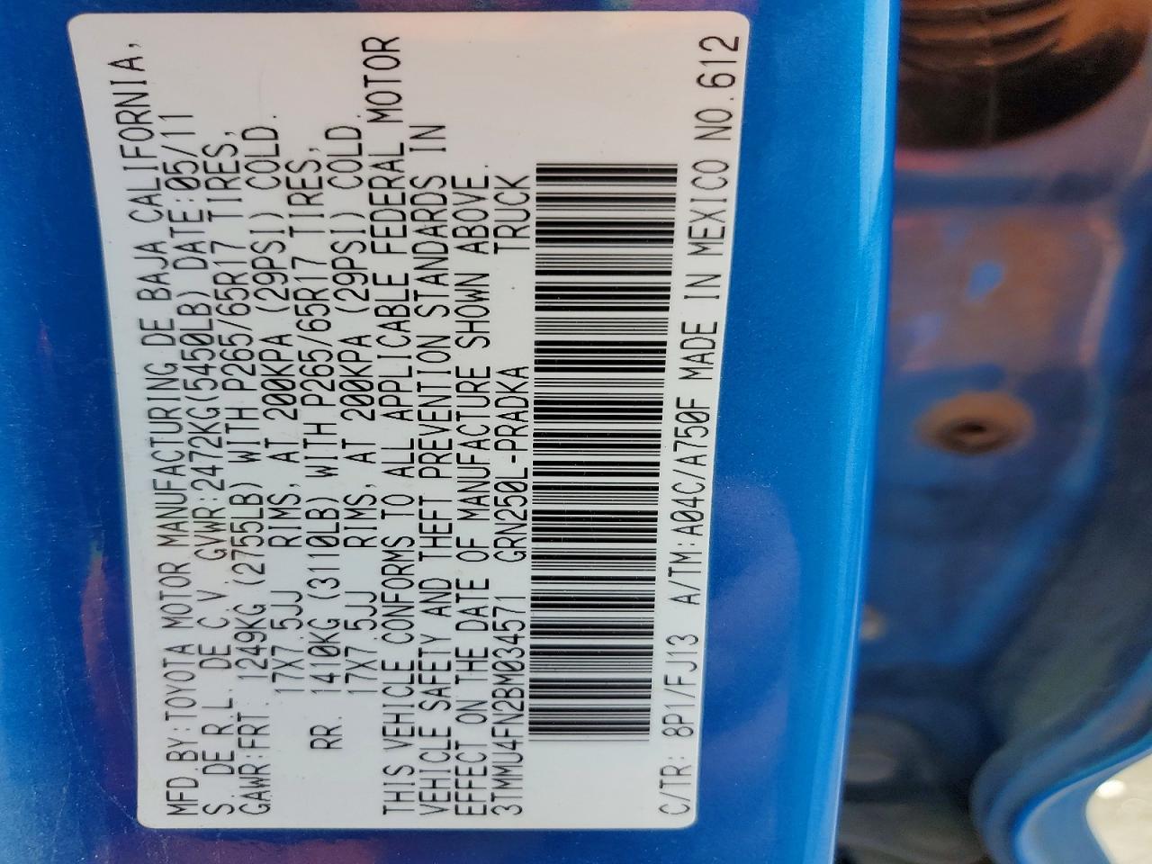 2011 Toyota Tacoma V6