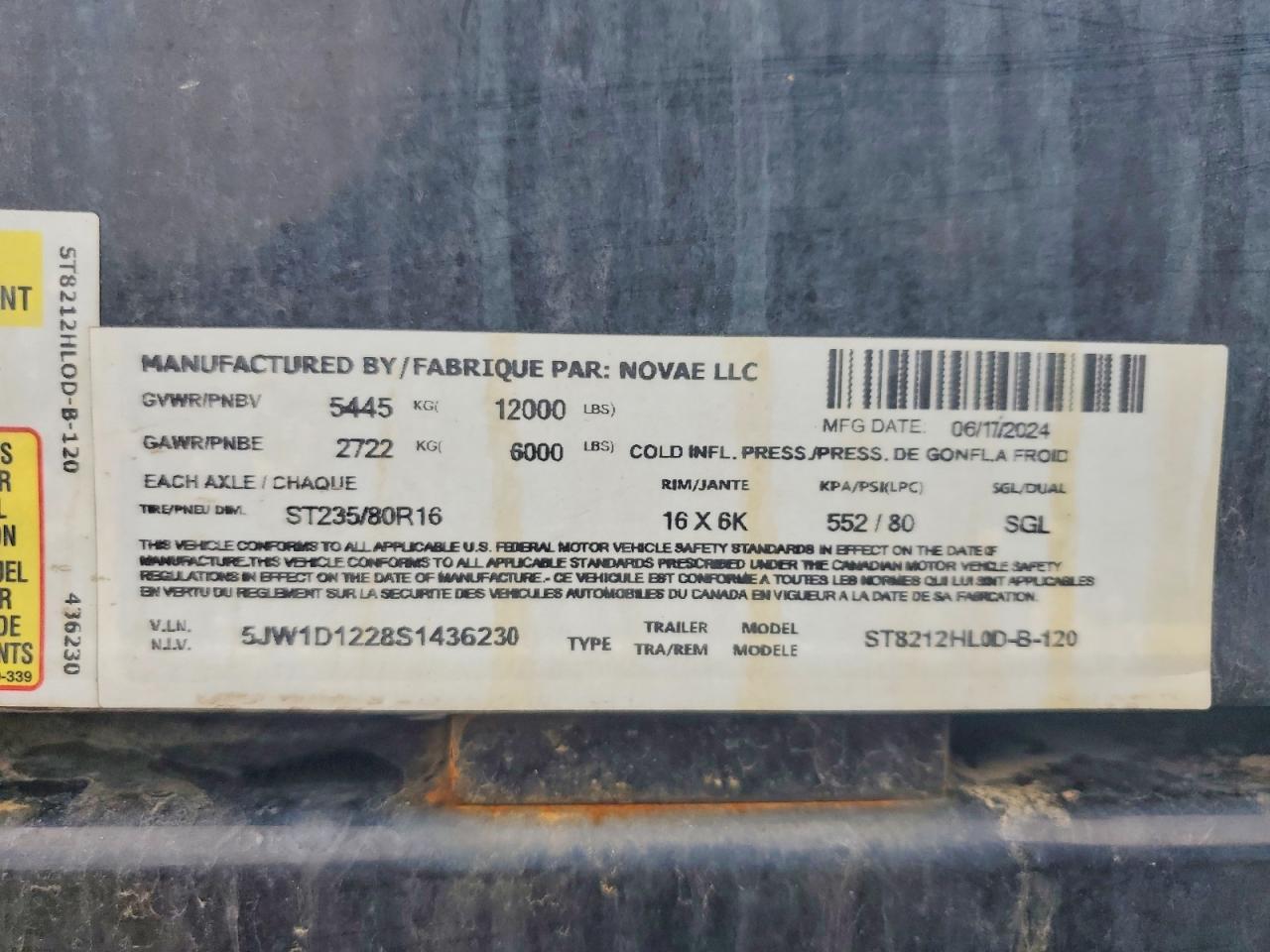 2025 Sure Trac ST8218HL0D-B-120 Dump Trailer