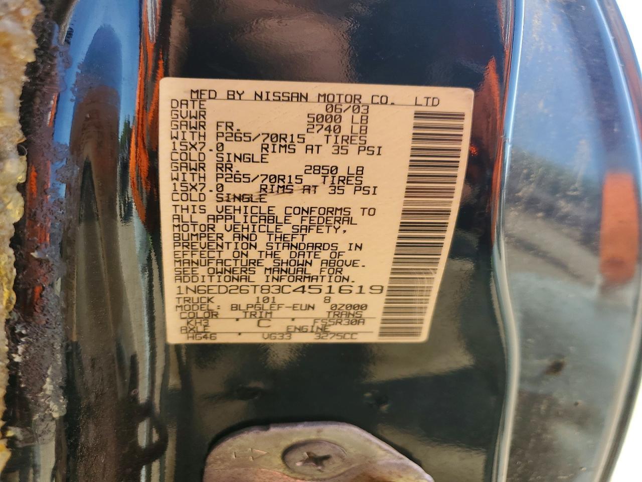 2003 Nissan Frontier XE-V6 Desert Runner