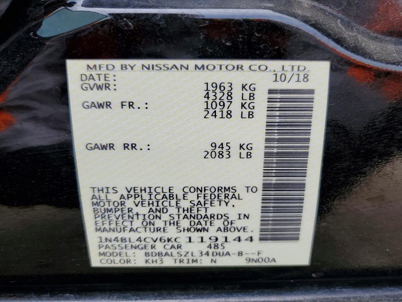 2019 Nissan Altima sr