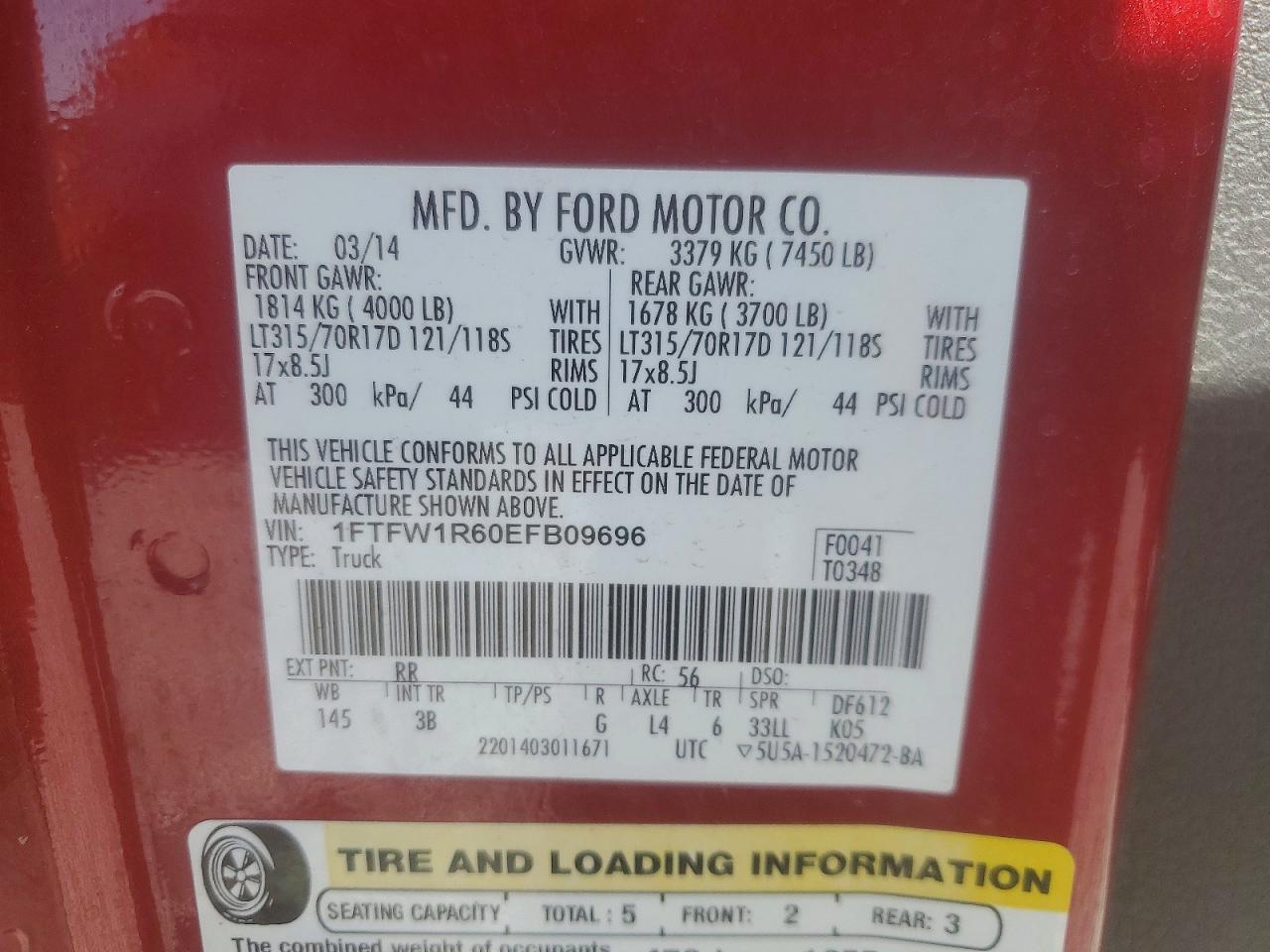 2014 Ford F150 SVT Raptor