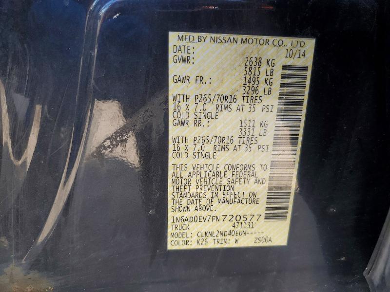 2015 Nissan Frontier SV