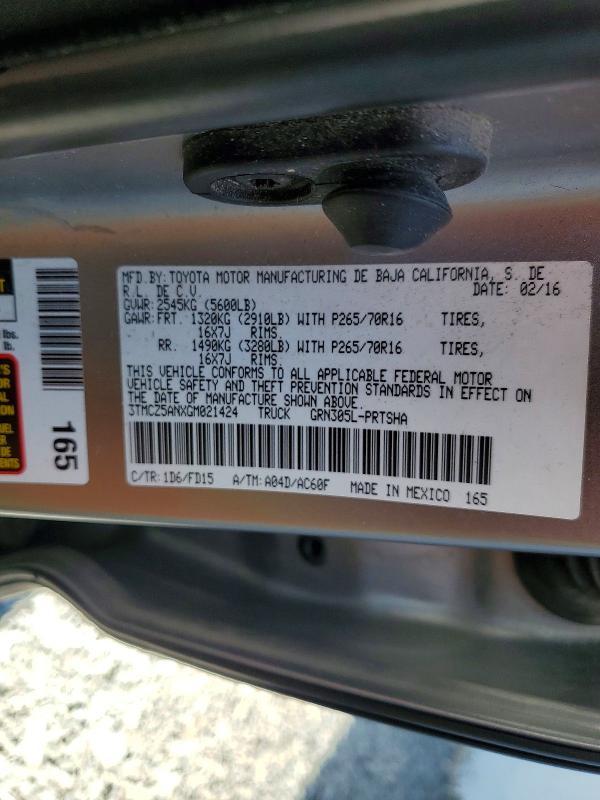 2016 Toyota Tacoma trd Off-road