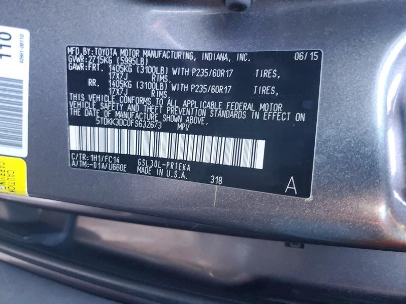 2015 Toyota Sienna le 8-passenger