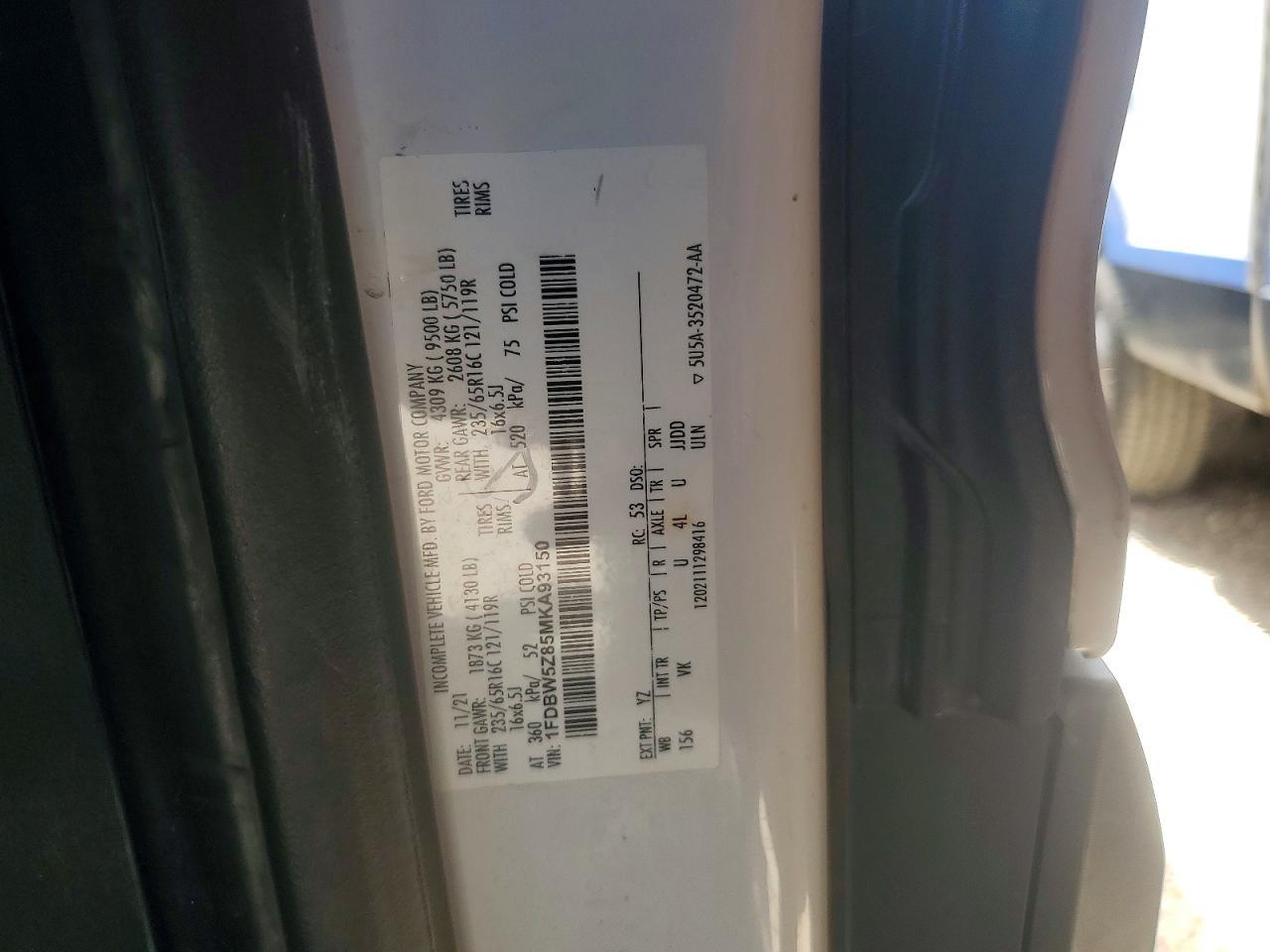 2021 Ford Transit Delivery Truck