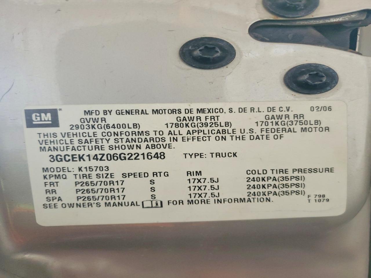 2006 Chevrolet Silverado K1500