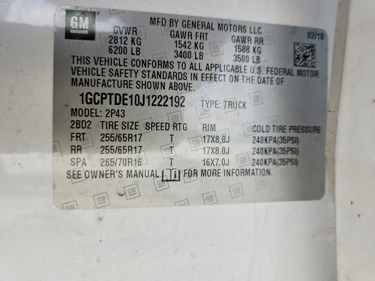 2018 Chevrolet Colorado Z71