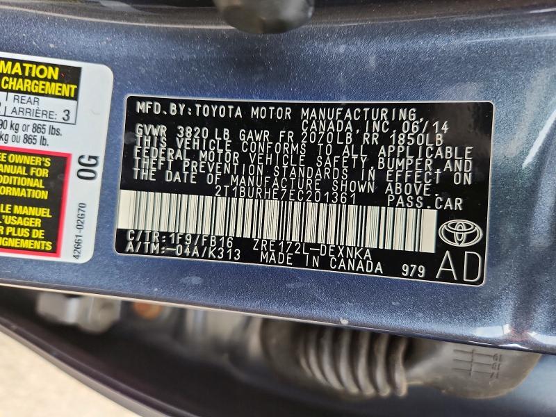 2014 Toyota Corolla le