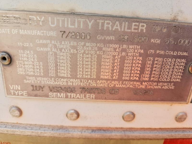 2007 Utility VS2RA Refrigerated Van Trailer