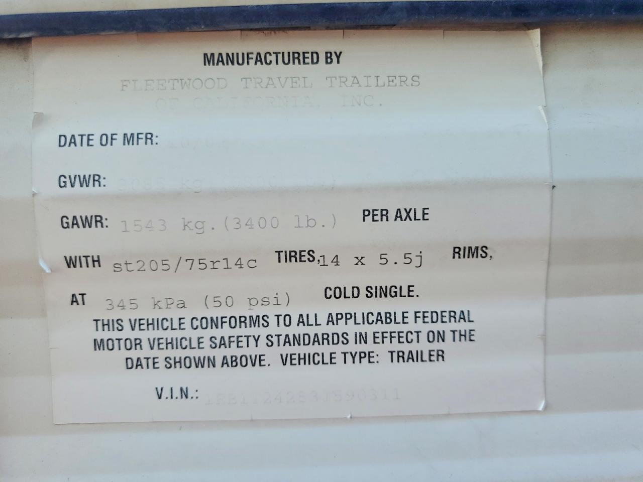 2003 Pioneer Trailer