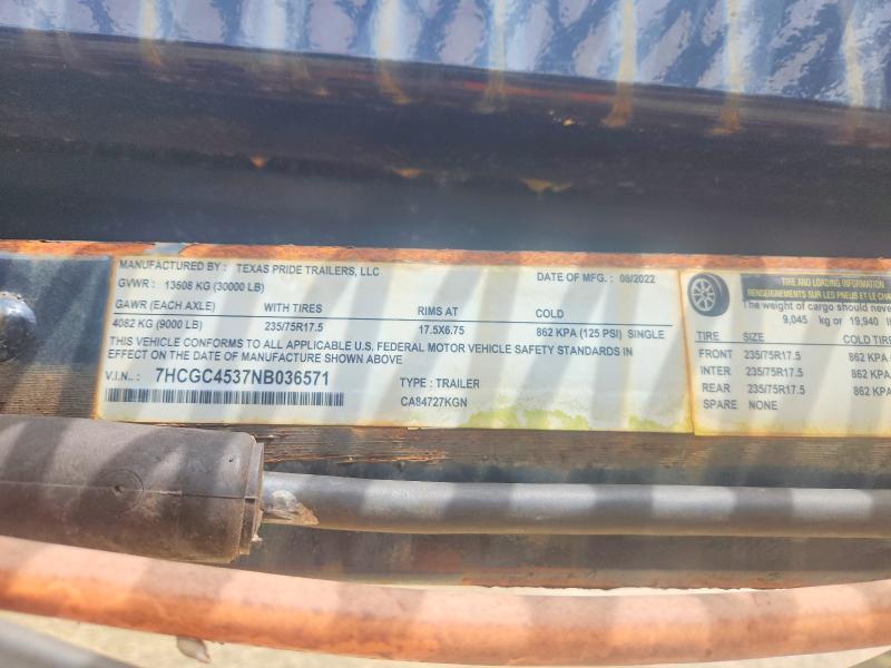 2022 Texas Pride CA84727KGN Car Carrier