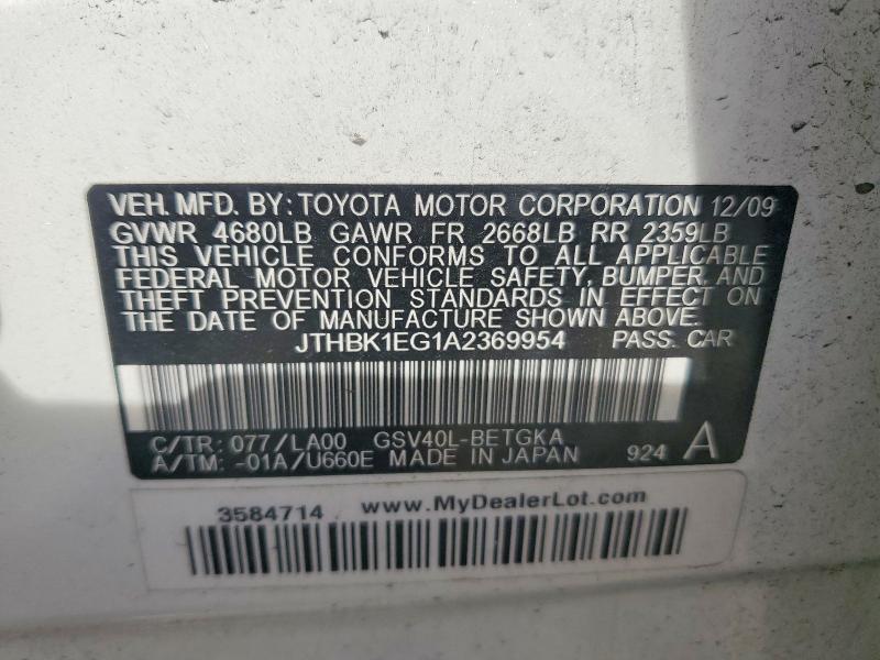2010 Lexus Es 350
