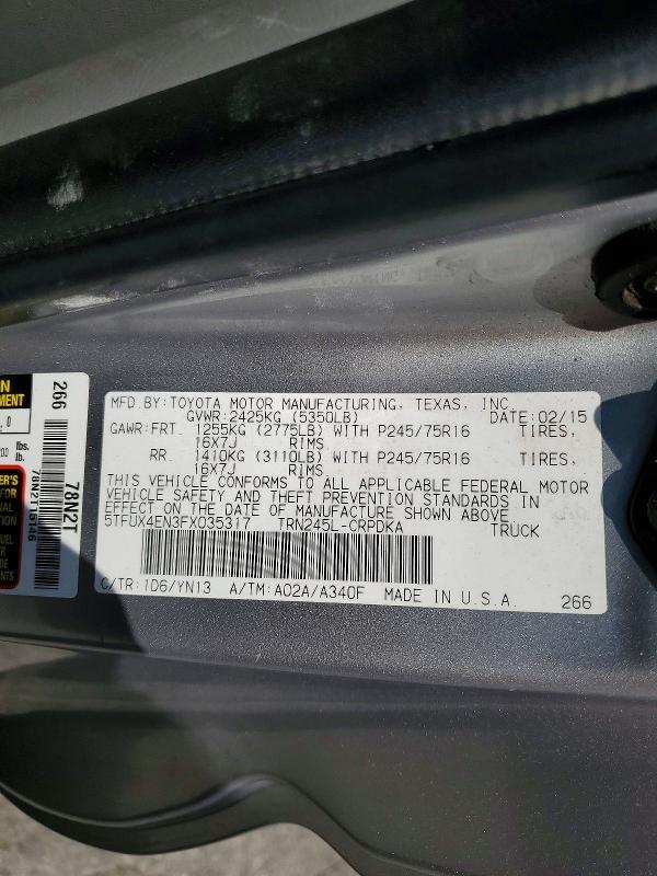 2015 Toyota Tacoma Access cab