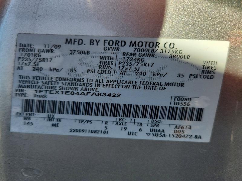 2010 Ford F150 Super cab