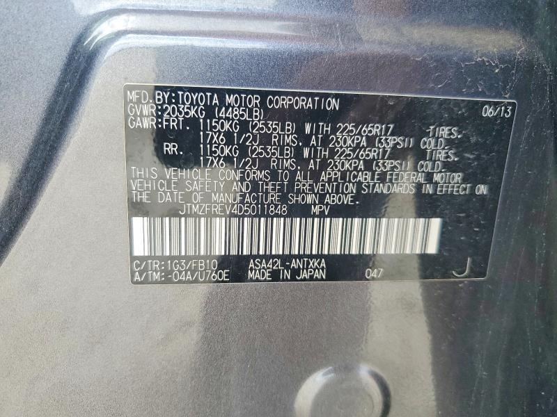 2013 Toyota Rav4 le