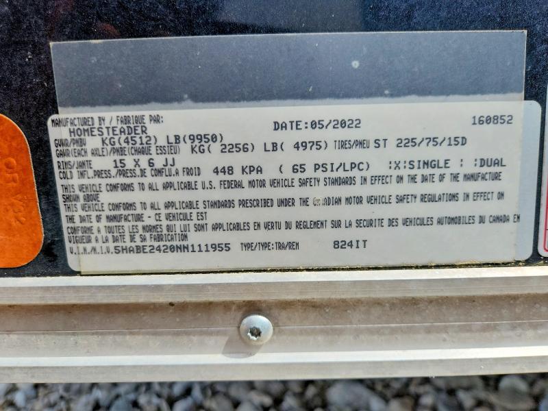 2022 Homesteader 2023 Homesteader 824IT Enclosed Cargo Trailer