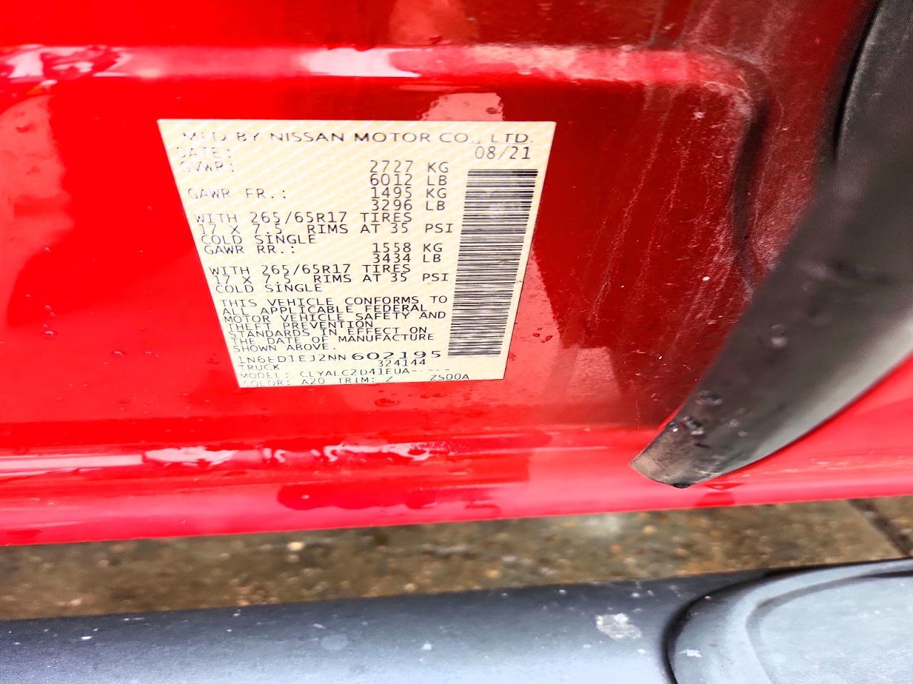 2022 Nissan Frontier SV