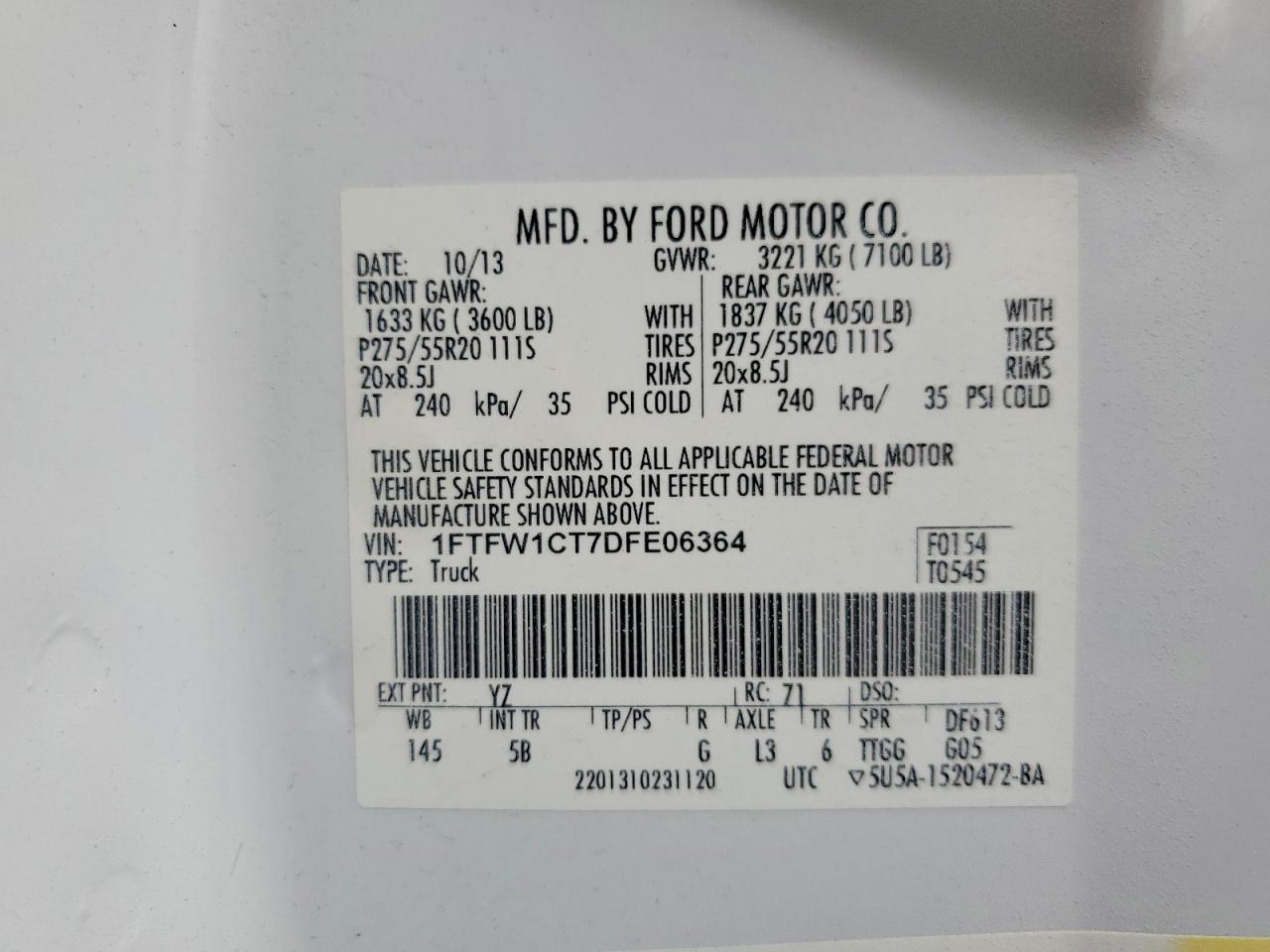 2013 Ford F150 Supercrew