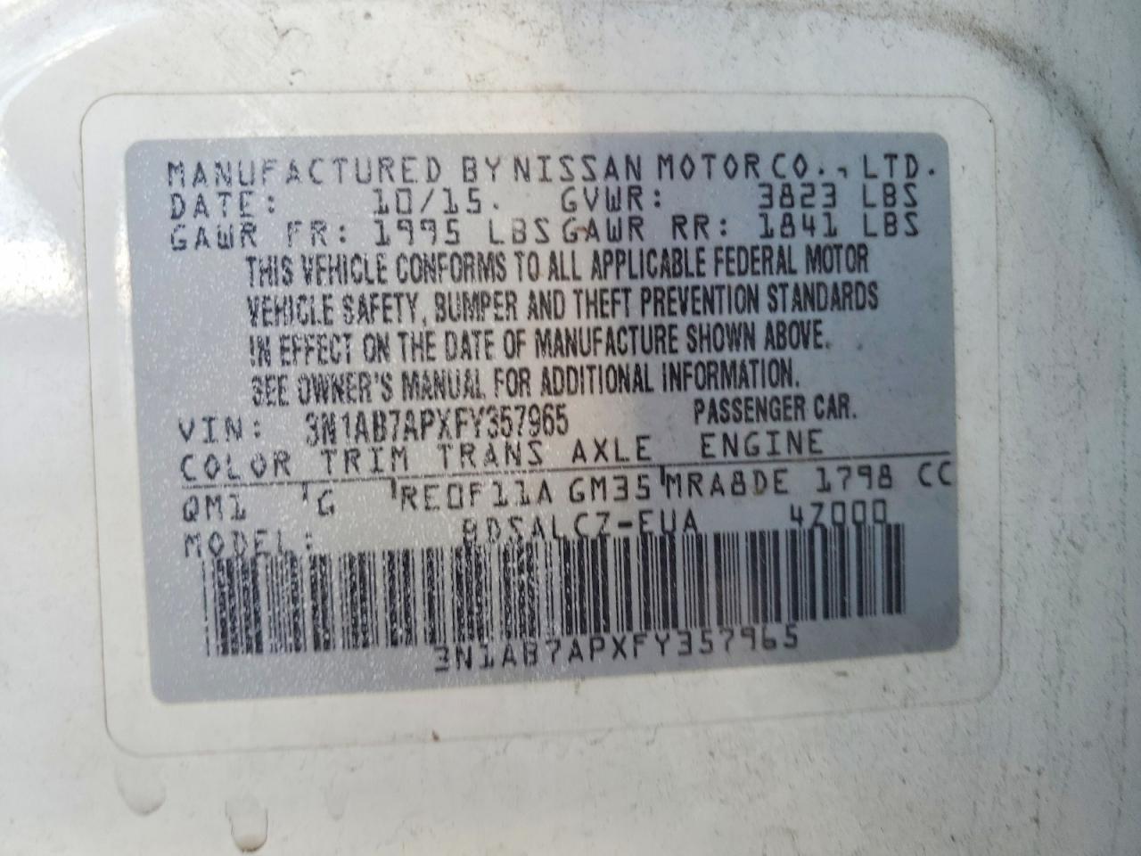 2015 Nissan Sentra s