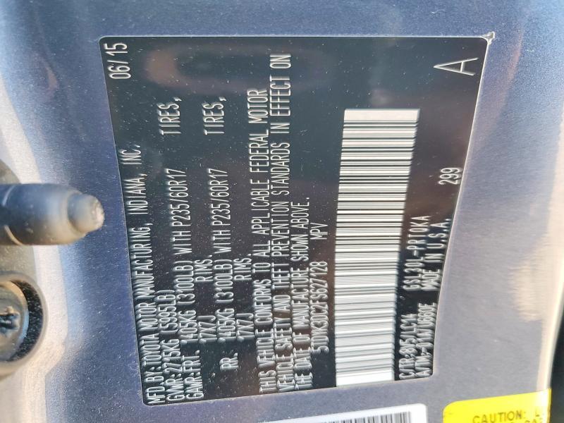 2015 Toyota Sienna xle 8-passenger