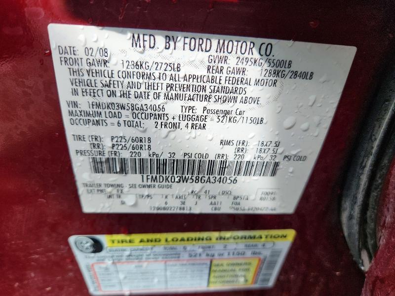 2008 Ford Taurus x Limited