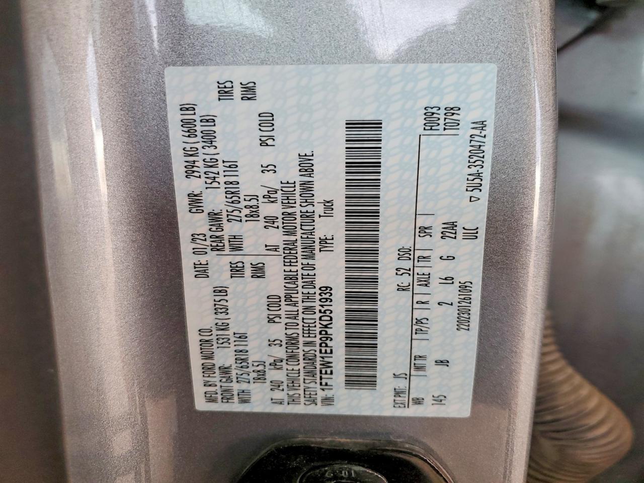 2023 Ford F150 Supercrew