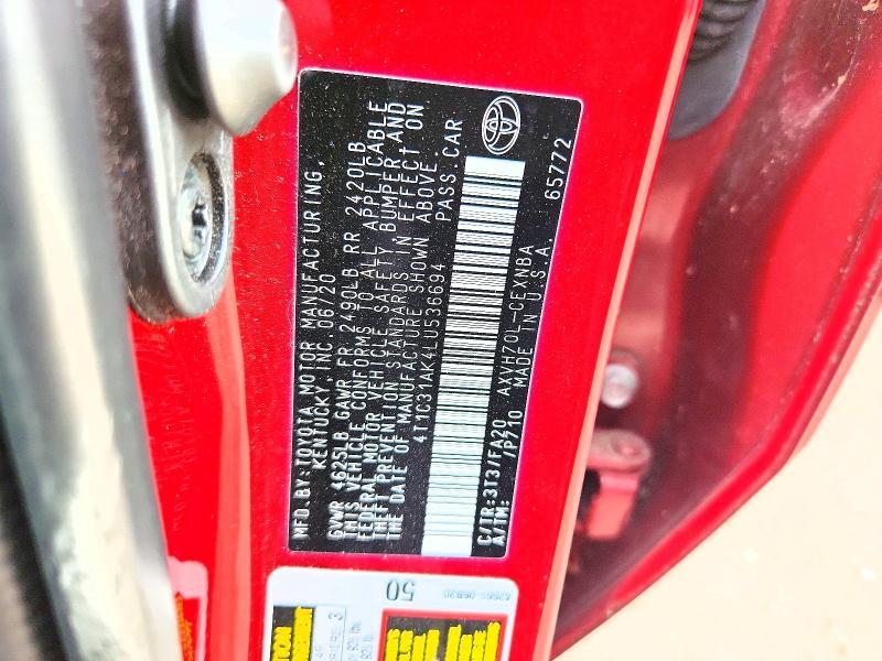 2020 Toyota Camry le