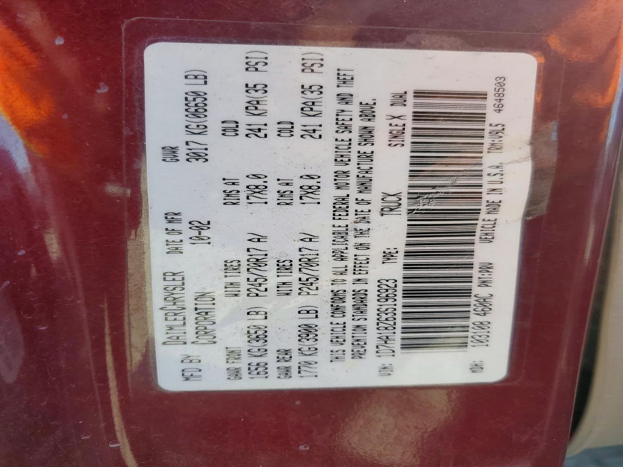 2003 Dodge RAM 1500 ST