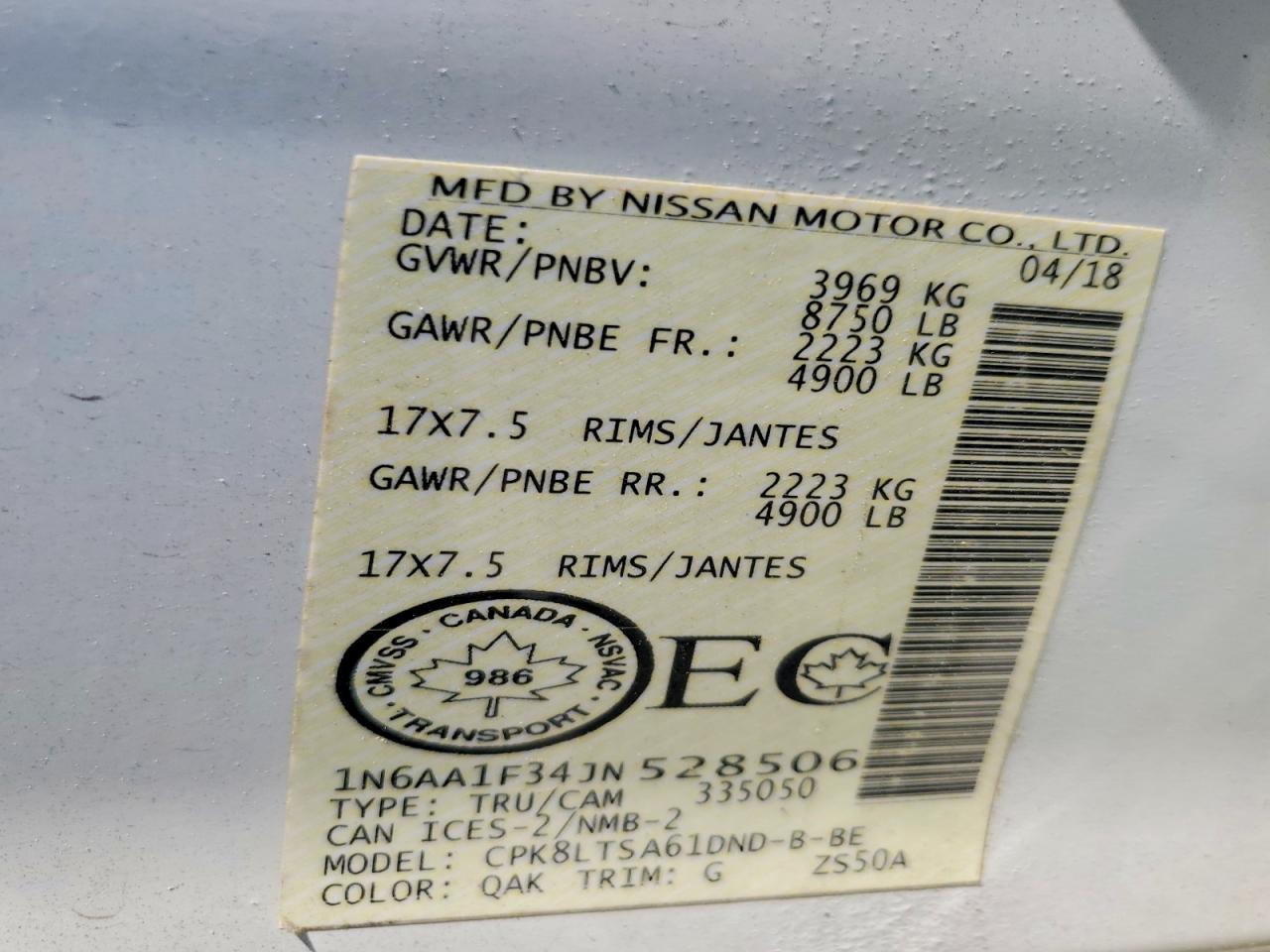 2018 Nissan Titan XD S