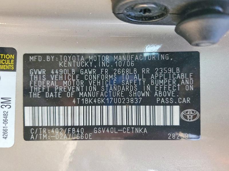 2007 Toyota Camry le V6